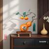Persimmon Ruyi Gourd Ornament - Chinese Decor for Living Room, Office, or Housewarming Gift