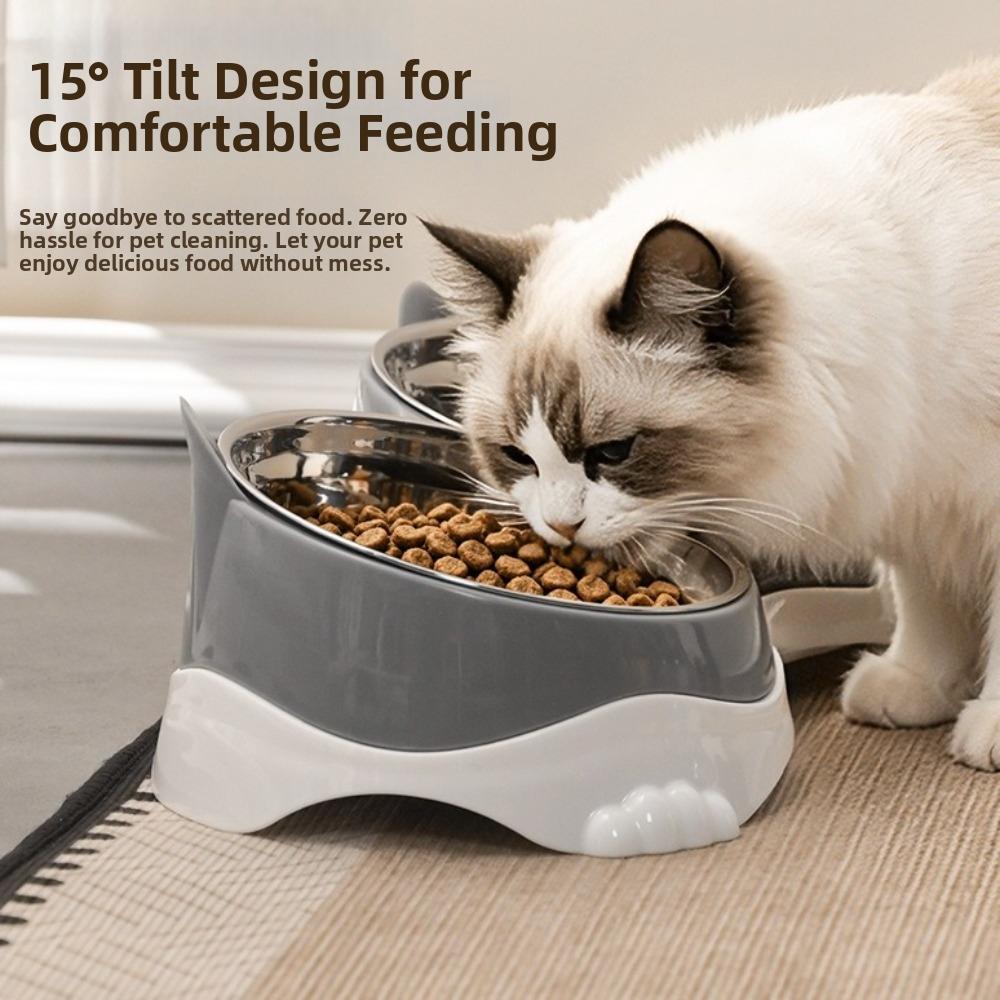 Anti-spill Stainless Steel Pet Bowl Non-Skid Pet Feeding Bowl Cat Water Bowl For Dogs and Cats