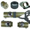 7 In 1 Jungle Survival Whistle Hiking Whistle Compass Mirror Flashlight Magnifier LED Light Thermometer Storage Compass Tool