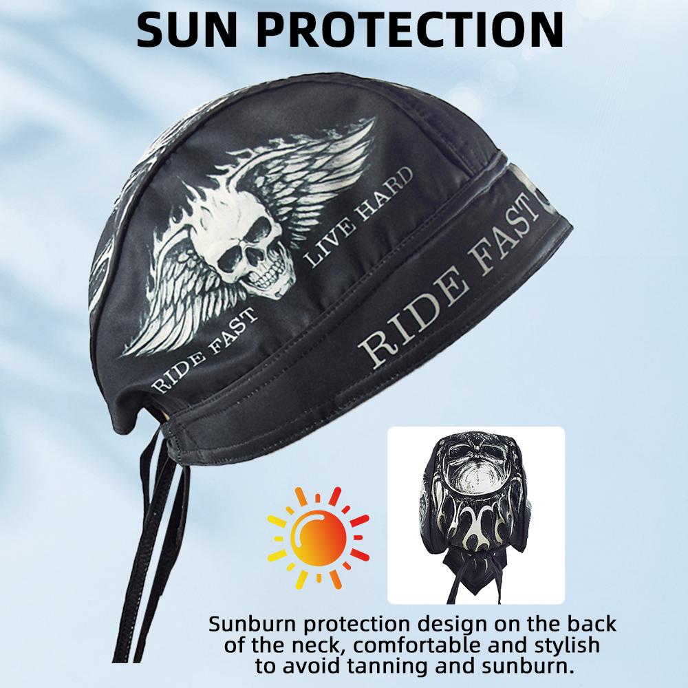 Letnie oddychające czapki motocyklowe Kapelusz piracki Kask motocyklowy Cafe Racer Retro Chusta na głowę Liner kasku rowerowego Szybkoschnące czapki typu beanie Bandana