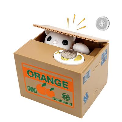 Money Saving Box Stealing Money Cat Piggy Bank Creative Cartoon Kitten Electric Coin Bank