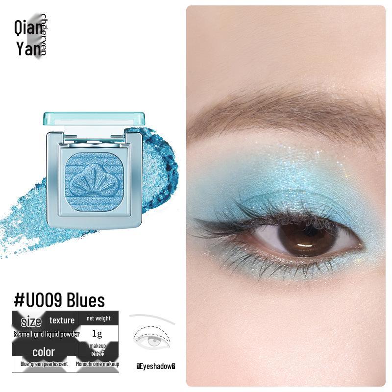 Qianyan Luxurious Crystal Eyeshadow & Blush Palette - Matte Shimmer Contour Highlighter for Daily Use