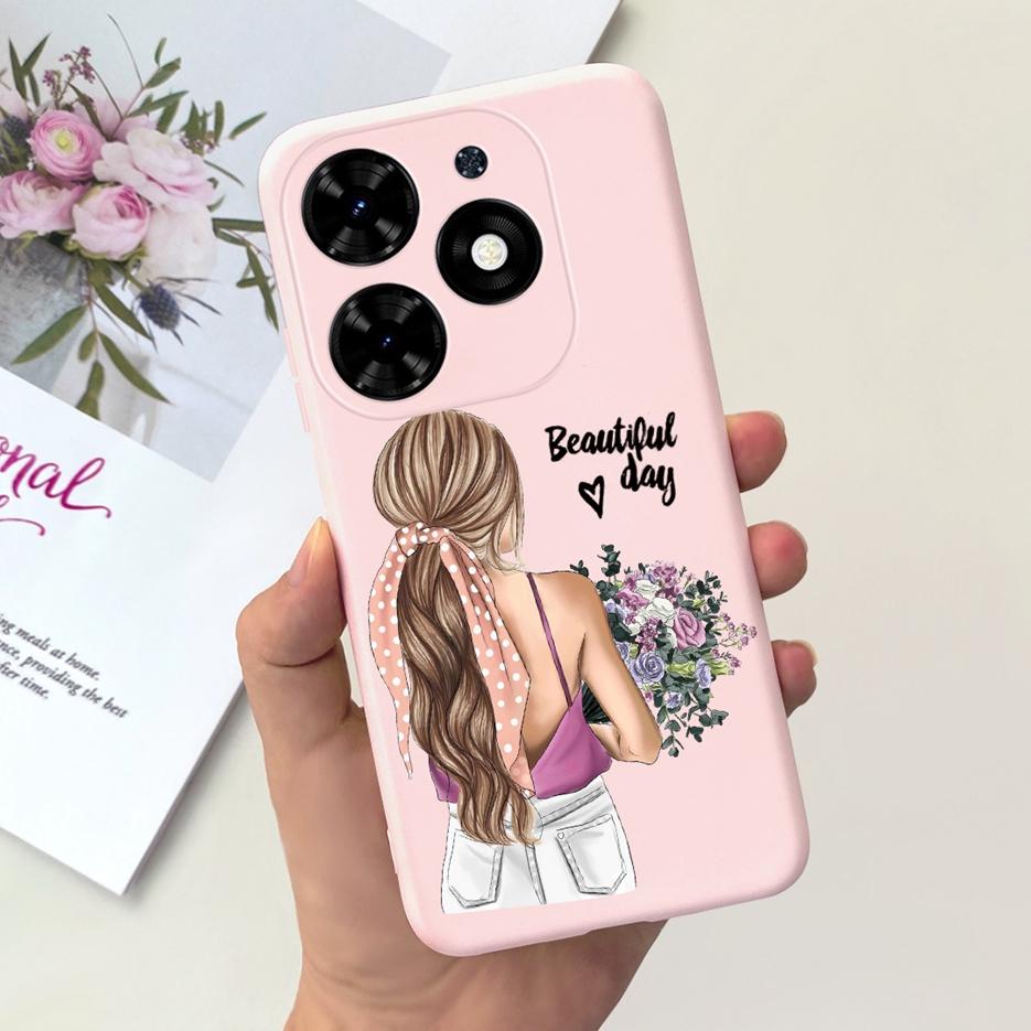 For Tecno Spark Go 2024 Case BG6 New Fashion Candy Painted Cover Soft TPU Phone Case For Tecno Spark Go 2024 Fundas 6.6'' Bumper