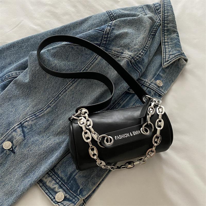 This Year's Popular Bag Women's Bag 2025 New Versatile Ins Niche Chain Messenger Bag Fashionable Shoulder Cylinder Bag
