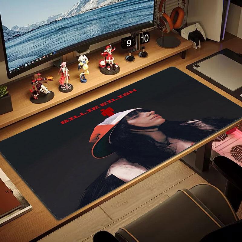 Billie Eilish Large Size Mouse Pad Large Gaming Table Cushion Non-slip Laptop Tablet Big Mousepad XXL Mat Mini PC Playmat With Lock Edge