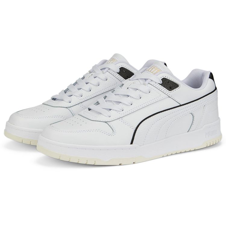 Puma RBD Game Low Weiß Schwarz Gold Unisex Sneaker 386373-01