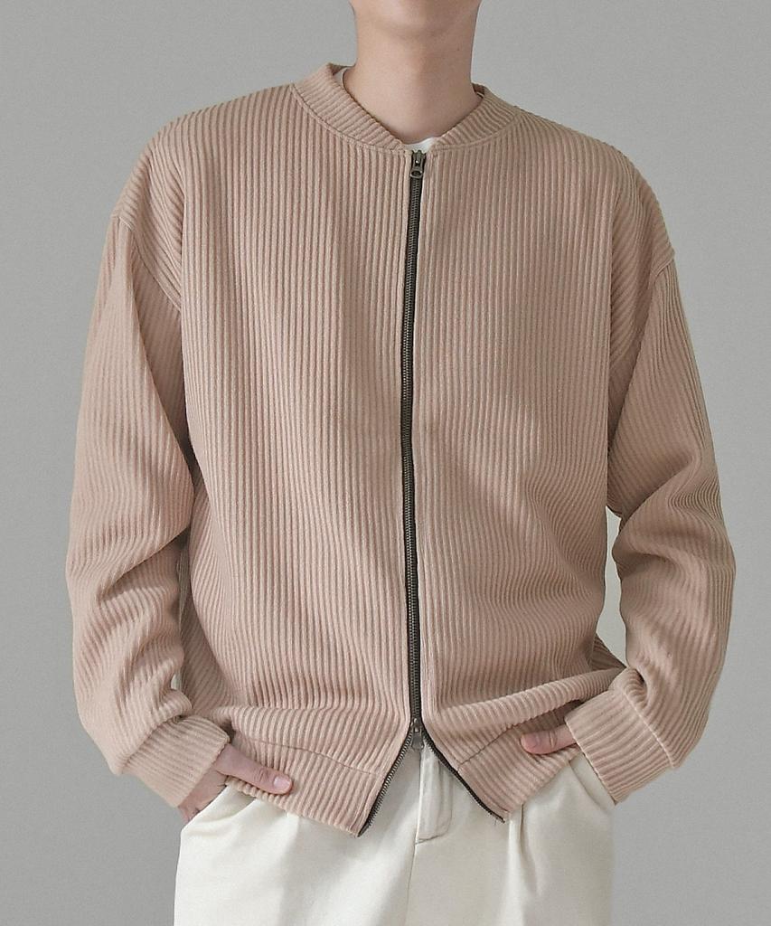 Veryvain 2Way Zip Cardigan (Beige)