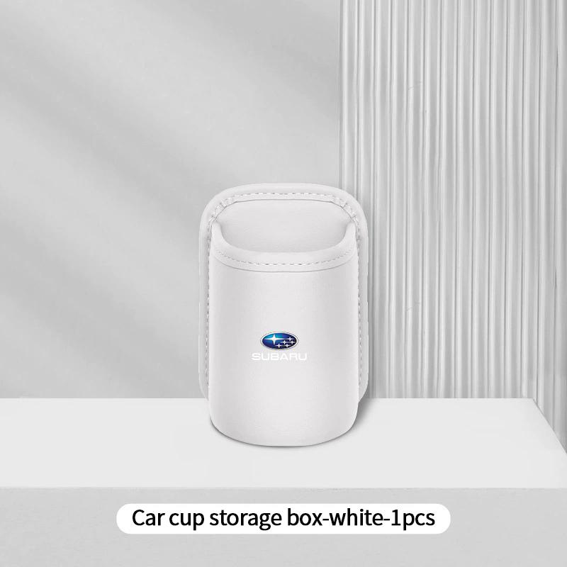 Leather Car Door Side Water Cup Holder Interior Storage Box for Subaru ASCENT BRZ FORESTER IMPREZA LEGACY OUTBACK STI WRC WRX XV siu2