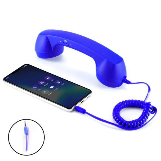 Retro Phone Handset with 3.5MM Socket Cellphone Smartphone Receiver with Microphone Speaker Universal Vintage Old Telephone Handset