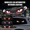 Wireless LED Automotive Light 1/3Pcs Solar Demon Eye for Car Window, Devil Dynamic Ambient Lamp with Suction Cup, Auto Windshield