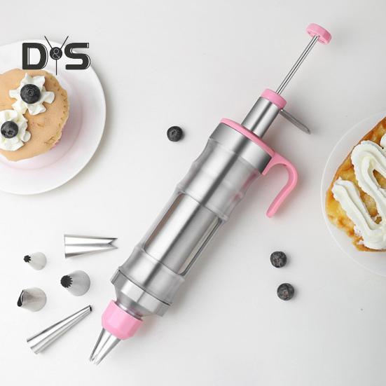 13 ks sada na zdobení dortů z nerezové oceli, stroj na výrobu sušenek, lis na sušenky, opakovaně použitelná sada na zdobení polevy na dorty a muffiny.