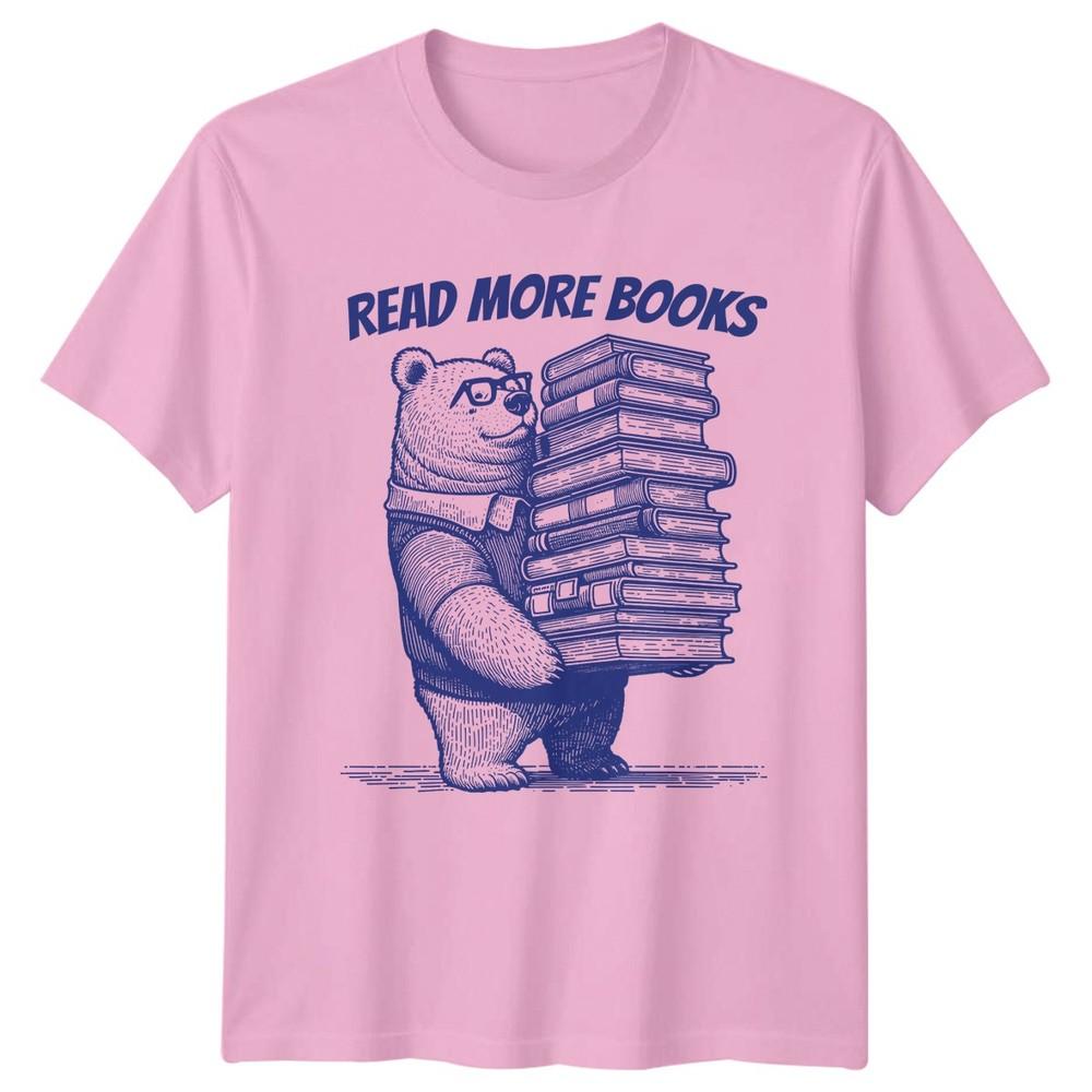Read More Books TShirt Bookworm Bear Reading Literature Birthday Gift