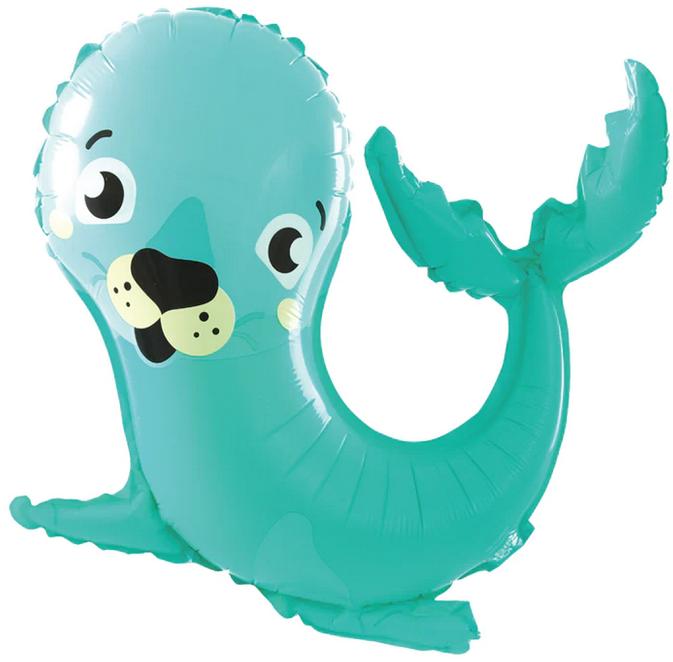 Foil Balloon Seal Pup Ocean Birthday 45X63Cm