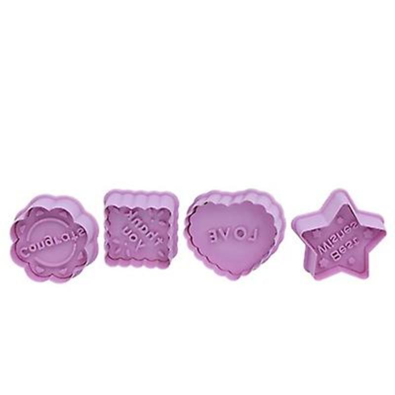 

4 Pieces/Set DIY Baking Tool Silicone Cookies Blessing Thanksgiving Holiday Parent-Child Cow Mold Cake Mold