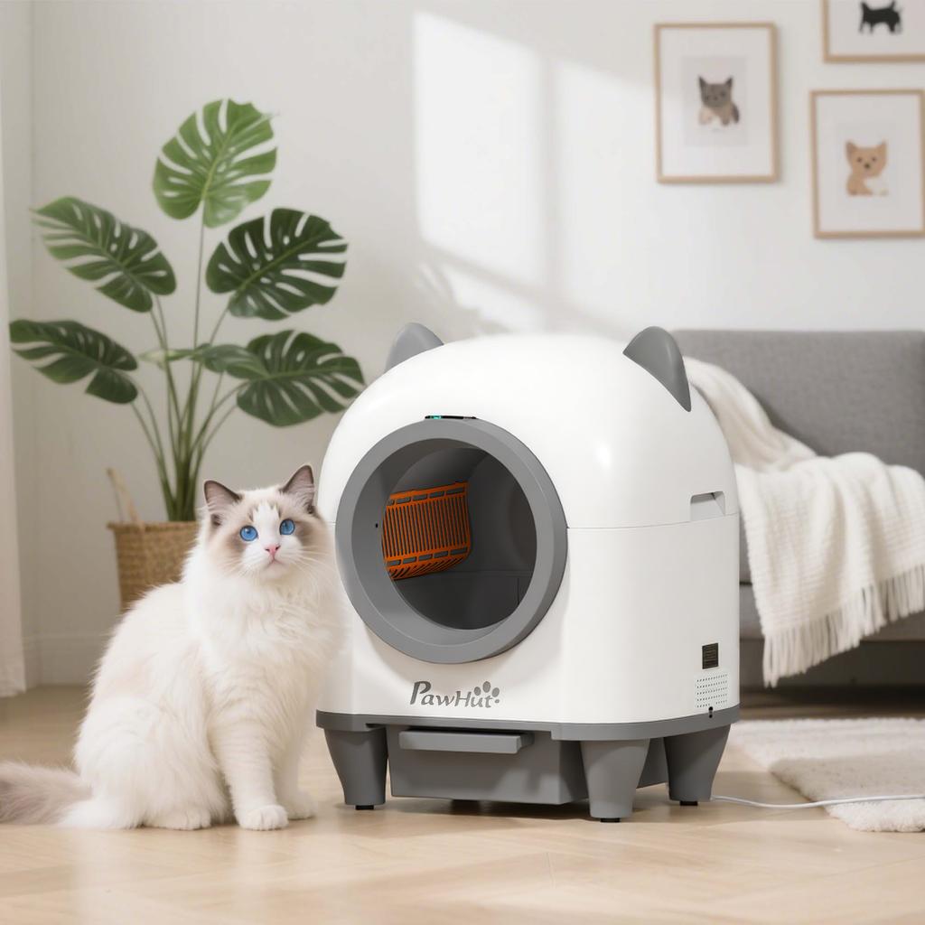 Self-Cleaning Cat Litter Box with App Control, 80 L, Odor Elimination, for Multiple Cats