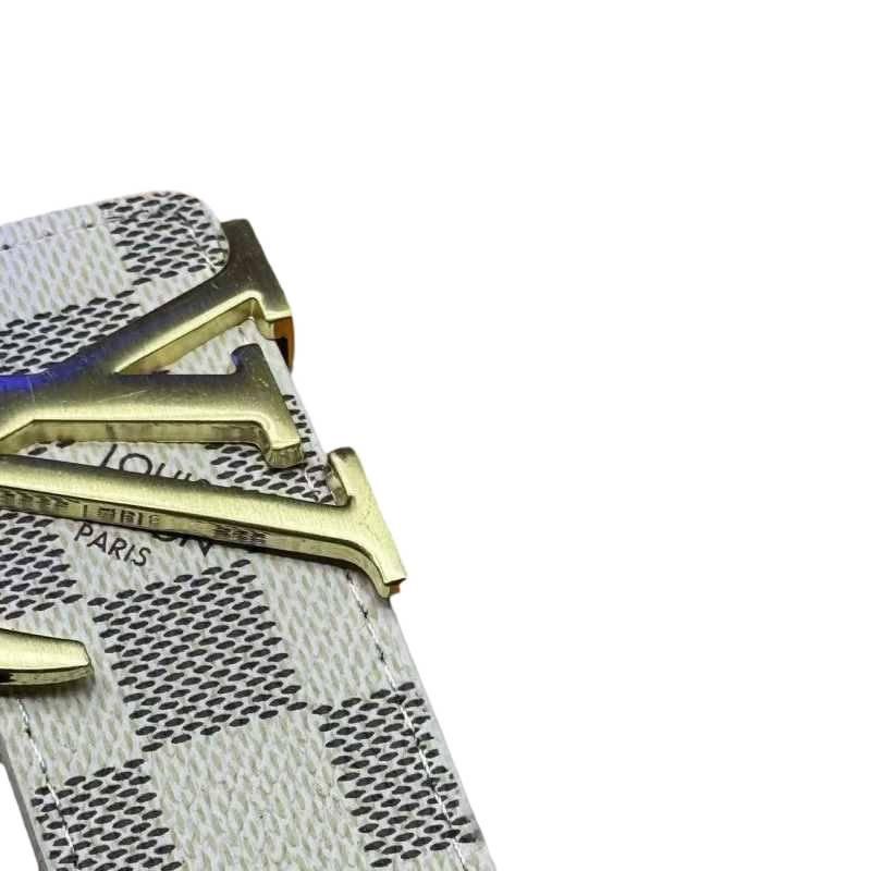 Herren Freizeit Glatter Schnallen Ledergürtel - Trendiger Karostil für Business und Jugend