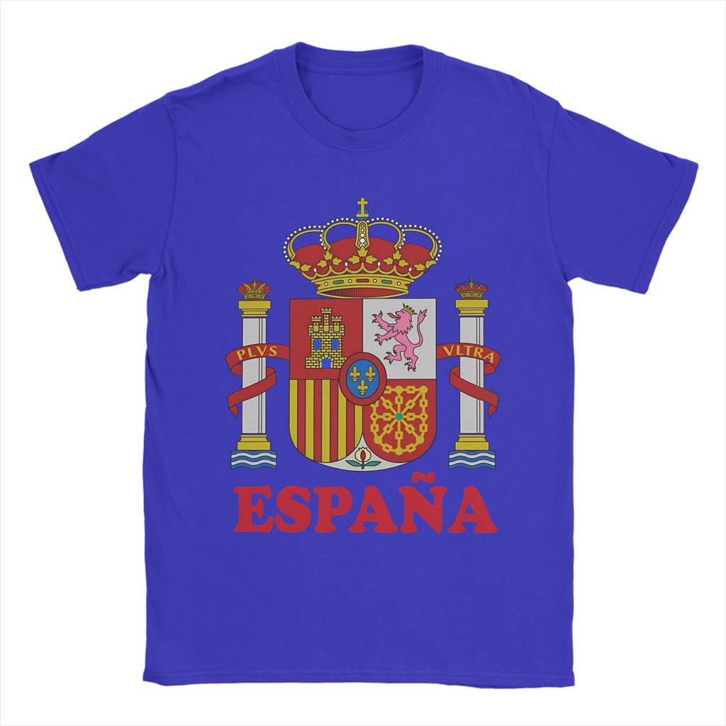 Spanish Map Flag of Spain T Shirt Mens 100 Cotton Vintage TShirts Crew Neck Tee Shirt Short Sleeve Tops 4XL 5XL