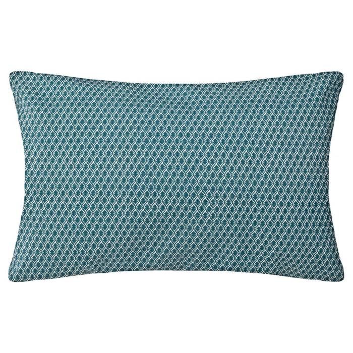 Coussin Motifs "Otto" Bleu Canard 30x50cm - Atmosphera Createur D'interieur