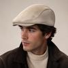 Warm Suede Newsboy Cap Solid Color Retro Flat Cap Unisex Winter Forward Hat  Outdoor