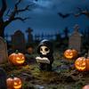 Detailed Skull Model Dark Style Halloween Ornament Mini 3D Printed Hooded Non-toxic Ornament Compact Exquisite Details Sculpture for Desk Bookshelf