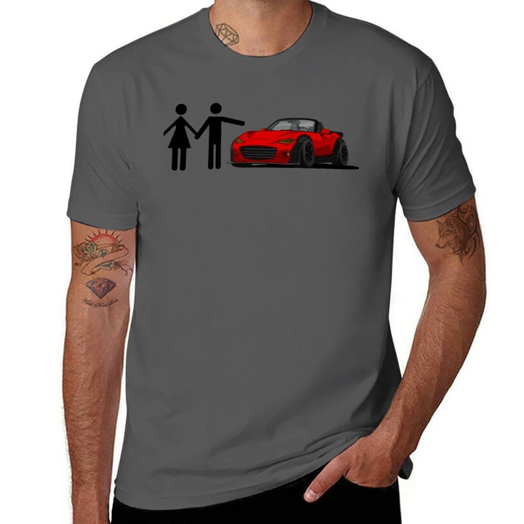 Miata Liebe T-Shirt T-Shirt Unisex Baumwoll-T-Shirt Unisex Einfache T-Shirts Mit Aufdrucken T-Shirt