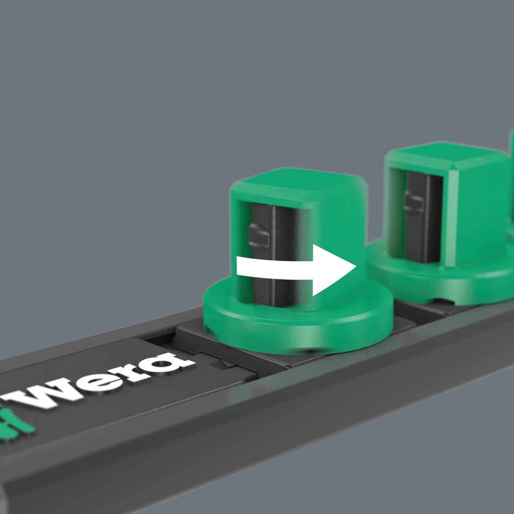 WERA Drive Socket Wrench Set with Storage Set 005400 1/4" Rail, 9-Piece 5-13,