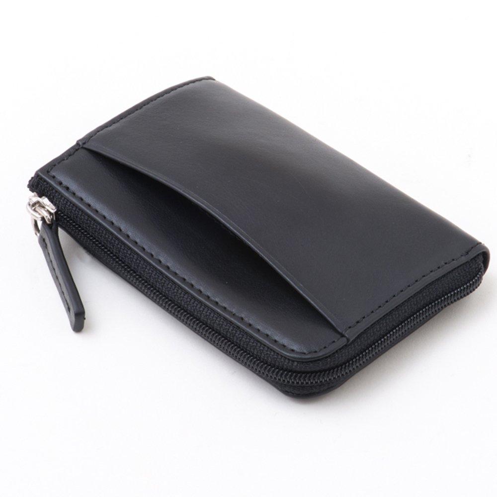 Coin Purse Elegant Selected Calf Leather Smooth Easy To Use Storage Capacity Orthodox Versatile Black [Mira Schon] [CALF LEATHER] Men's