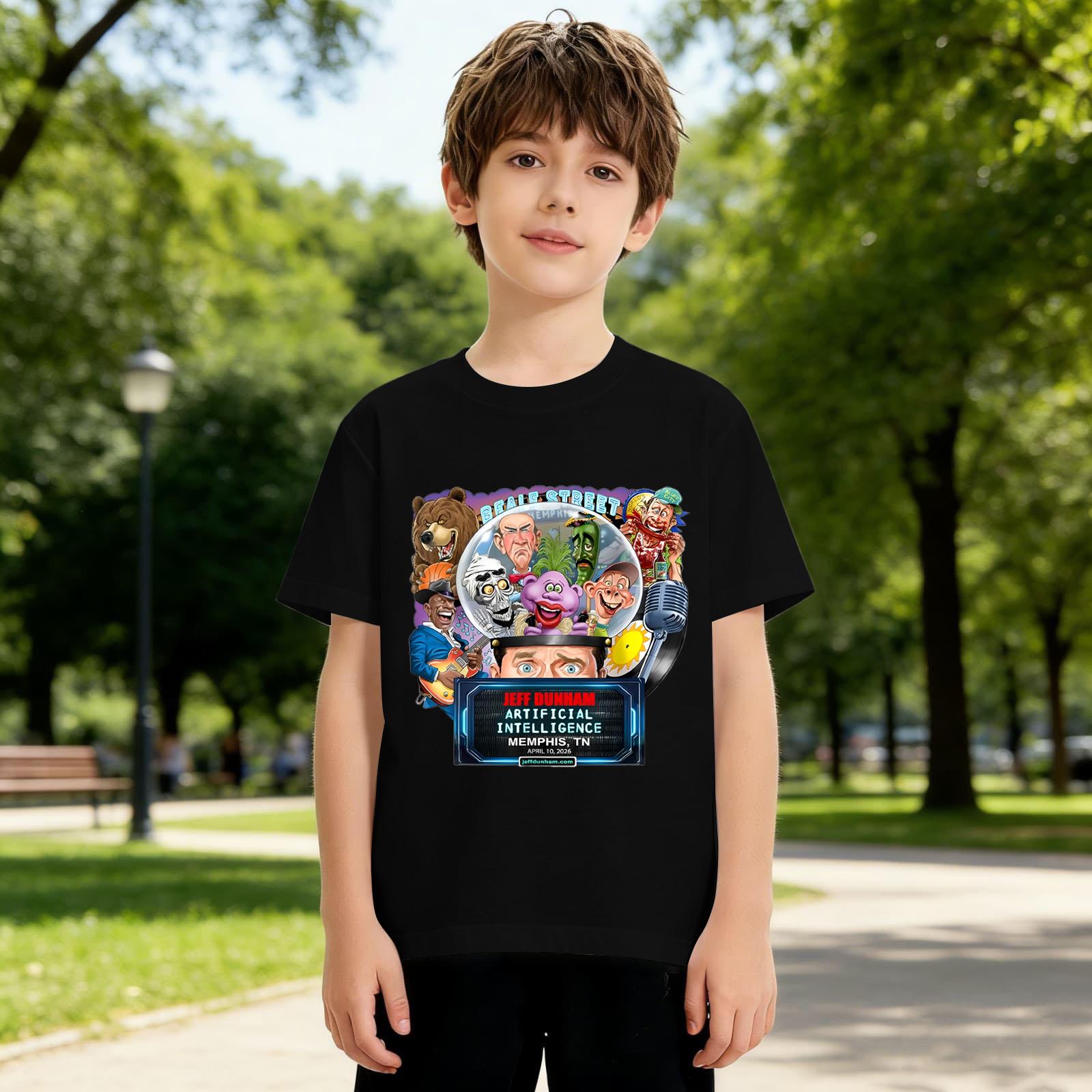 

Children s Printed Round Neck Short Sleeved Casual T-shirt 100 чёрный