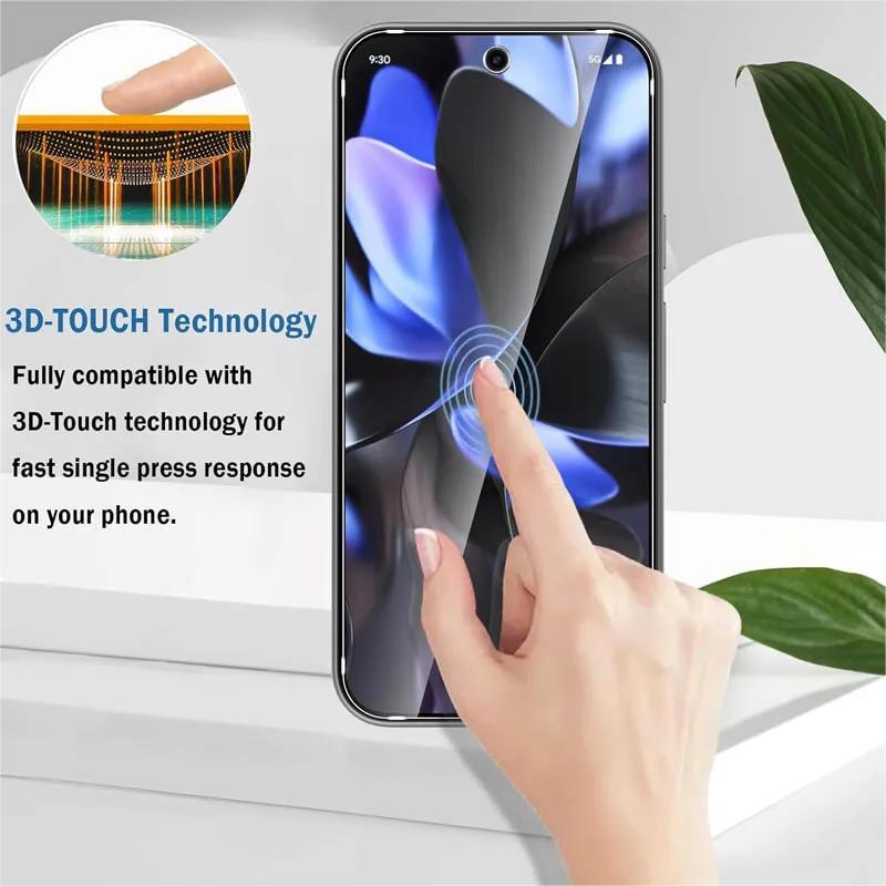 5pcs Fingerprint Unlock Premium Tempered Glass for Google Pixel 10 Pixel 10 Pro XL Pixel 9 Pro 9A Pixel 9Pro XL Screen Protector Glass Flim