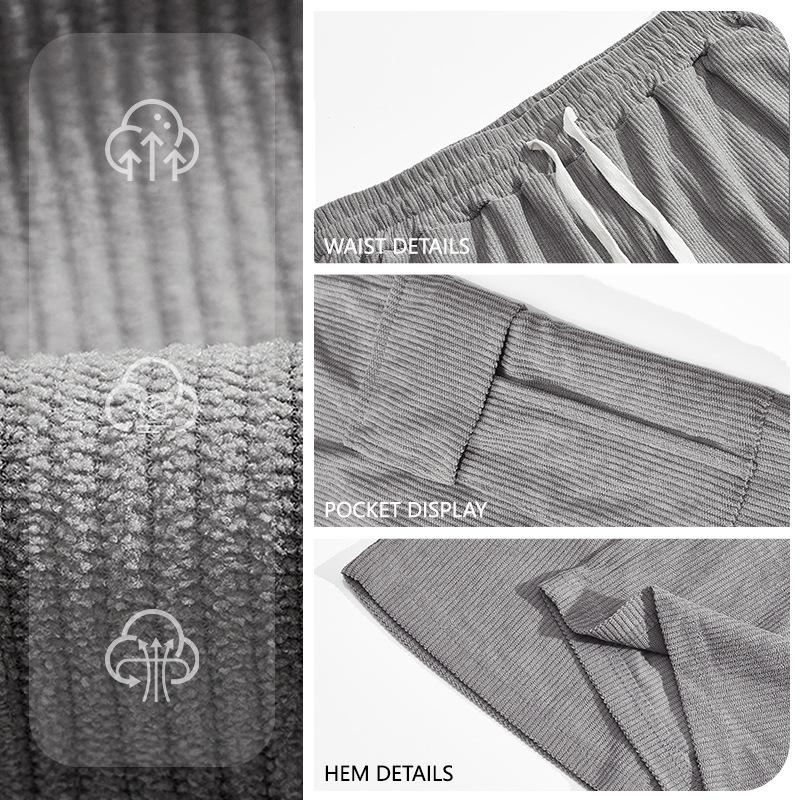 European and American Multi-pocket Jogging Pants Autumn Sports Corduroy Men's Casual Pants