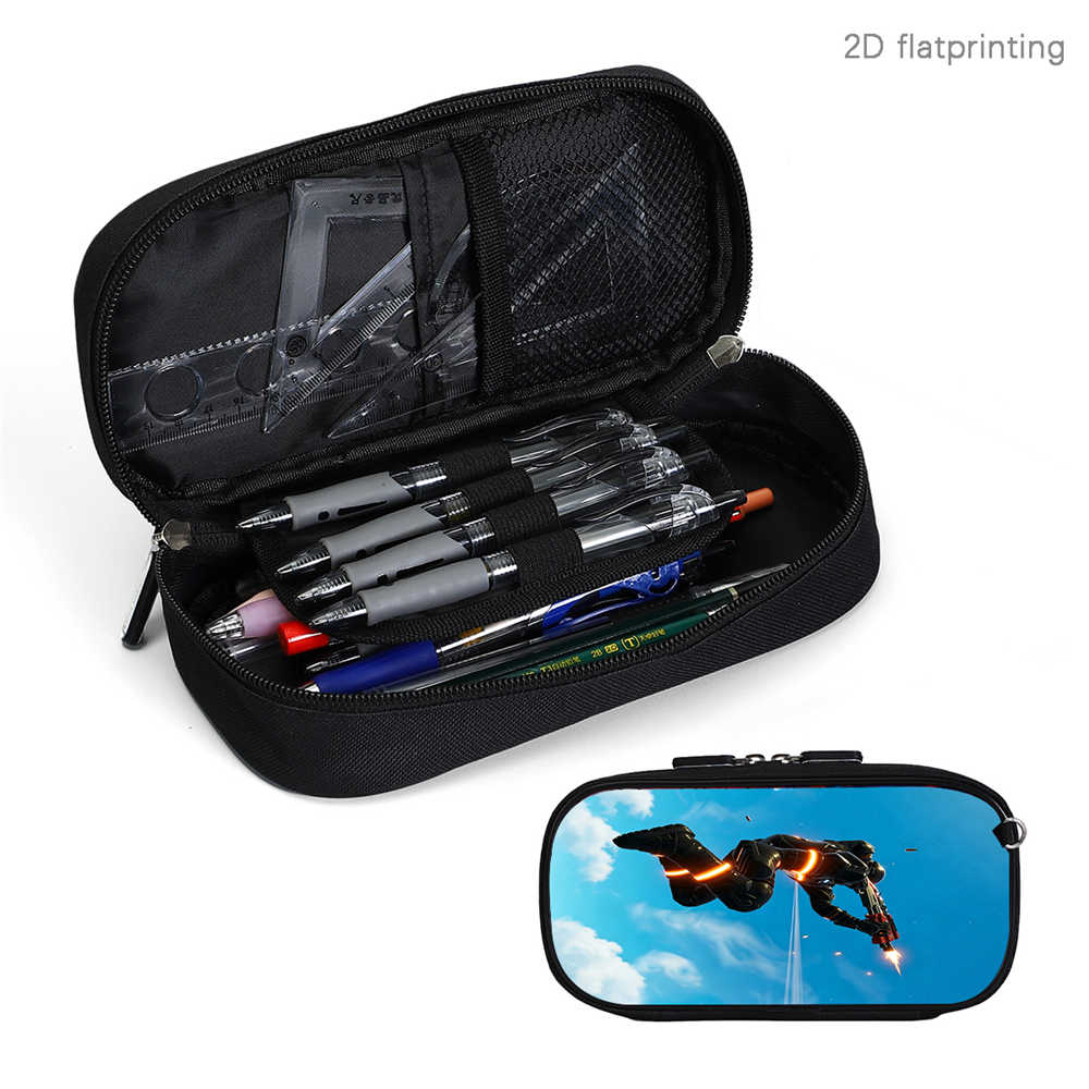 Fortnite Cartoon Lightweight Multi-Function Pencil Pouch, Unisex Kids Aged 6-14 Light Portable Student Stationery Storage Case