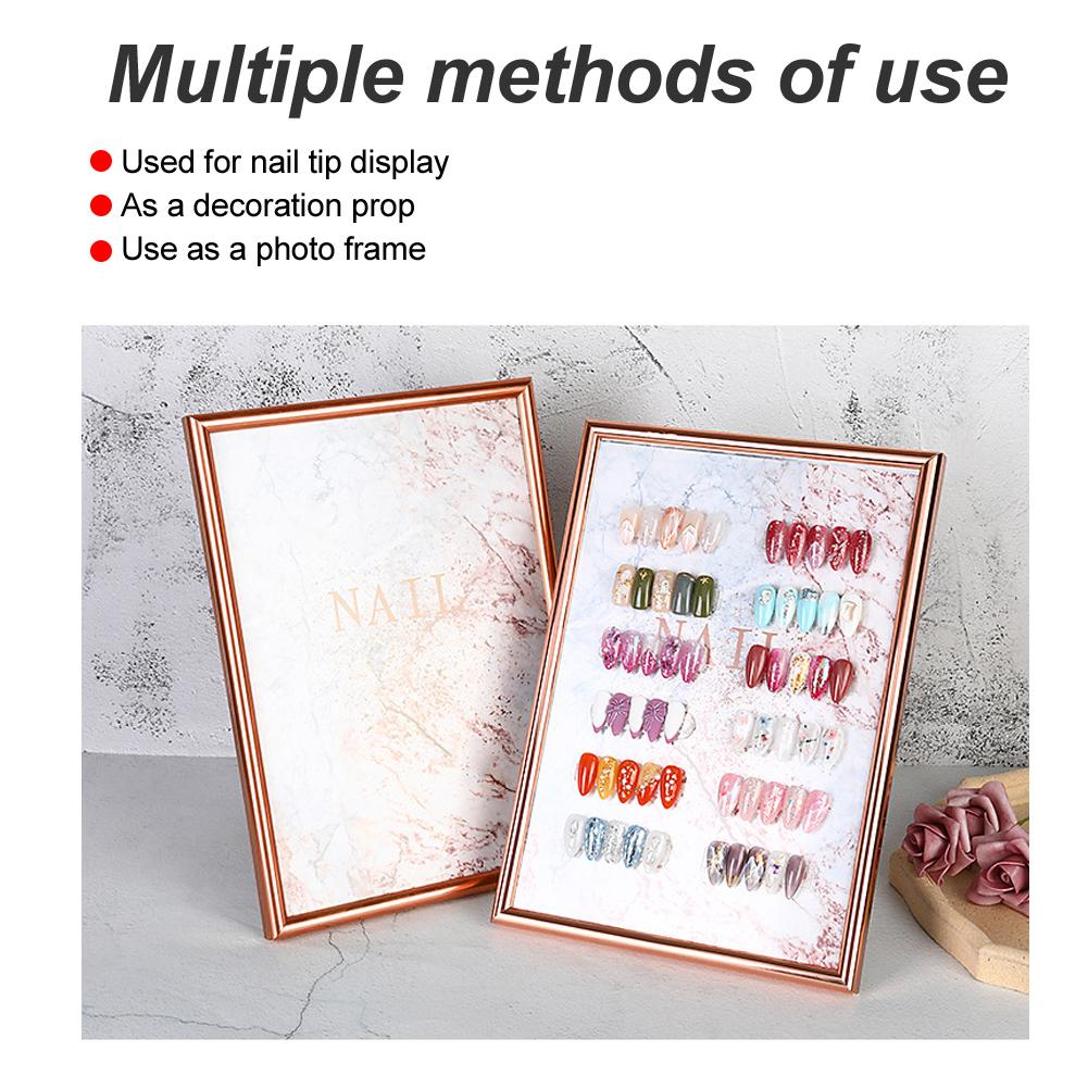 Nail Art Color Chart Display Board Stand Nail Tip Gel Polish Color Display Card Frame