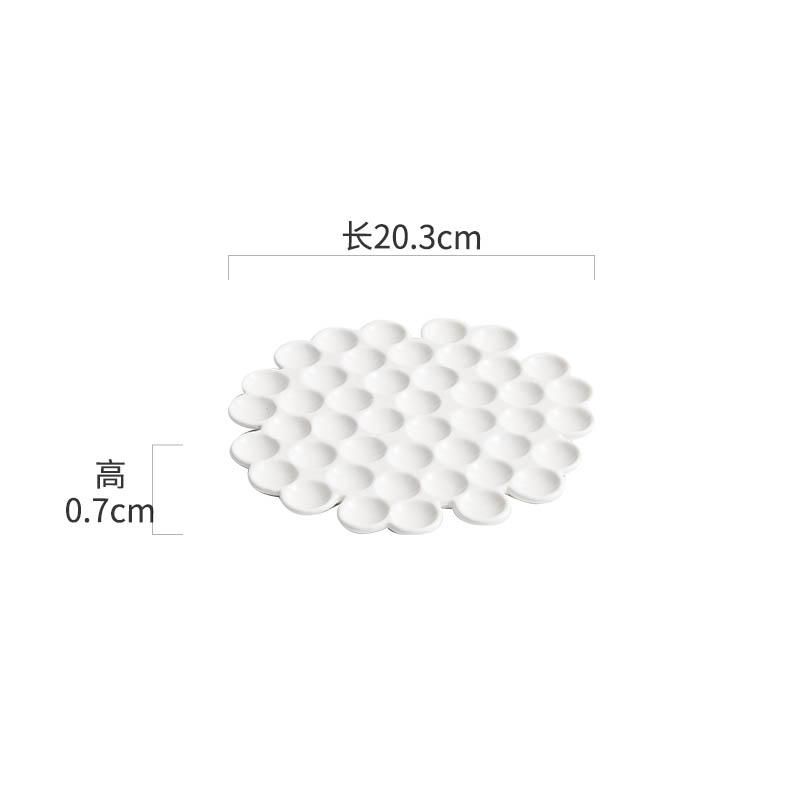 

Чисто белая нерегулярная керамическая сотовая тарелка креативная десертная тарелка тарелка для закусок блюдо для суши молекулярная кухня специальная столовая посуда