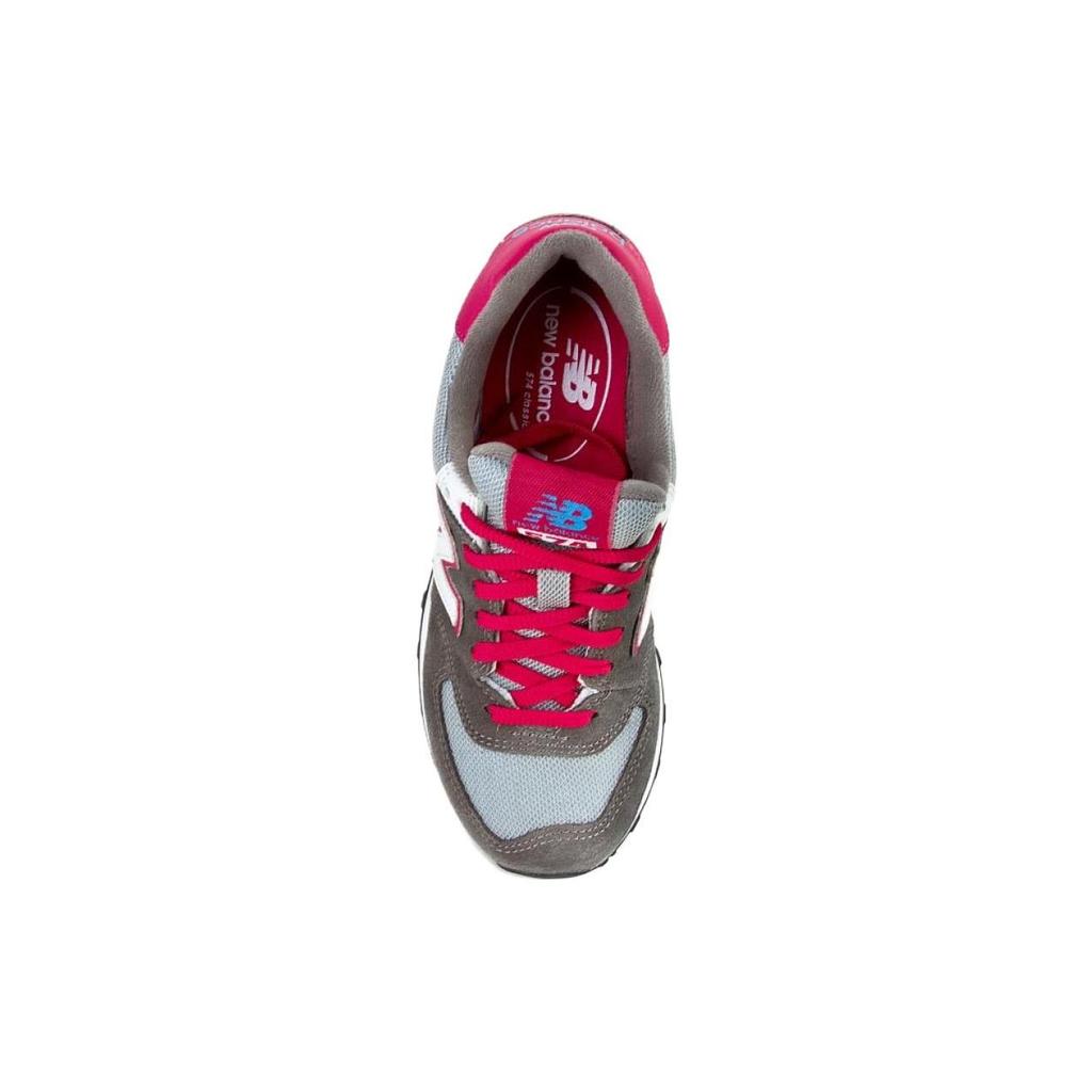 New Balance Nb 574 Retro Comfortable Mesh Fabric Low Top Running Shoes Women Sneaker Gray Blue Red WL574CPW