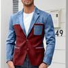 Frühling Herbst Herren Patchwork Blazer Mode Anzugjacke Hohe Qualität Schlank Lässig Blazer Mäntel Mann
