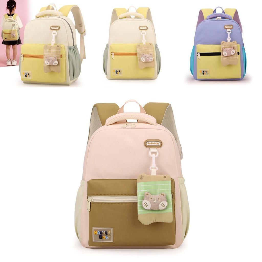 Toddler Childrens Kindergarten Backpack With Stitching Design And Soft Shoulder Straps