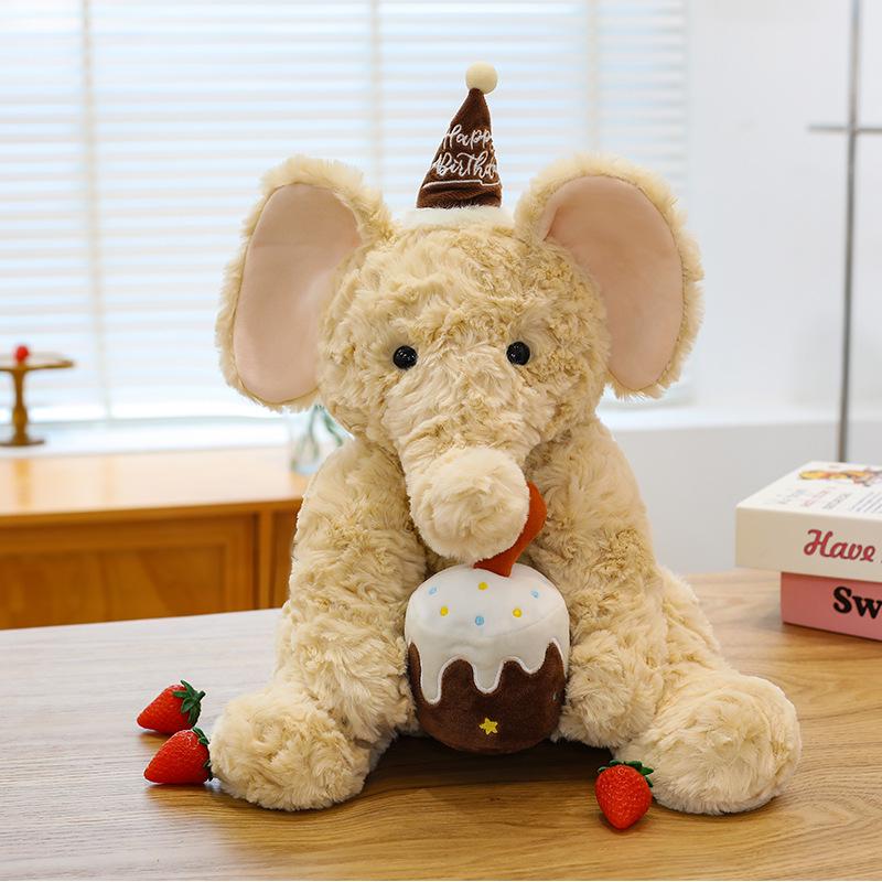 Cute Sitting Elephant Plush Toy Birthday Gift