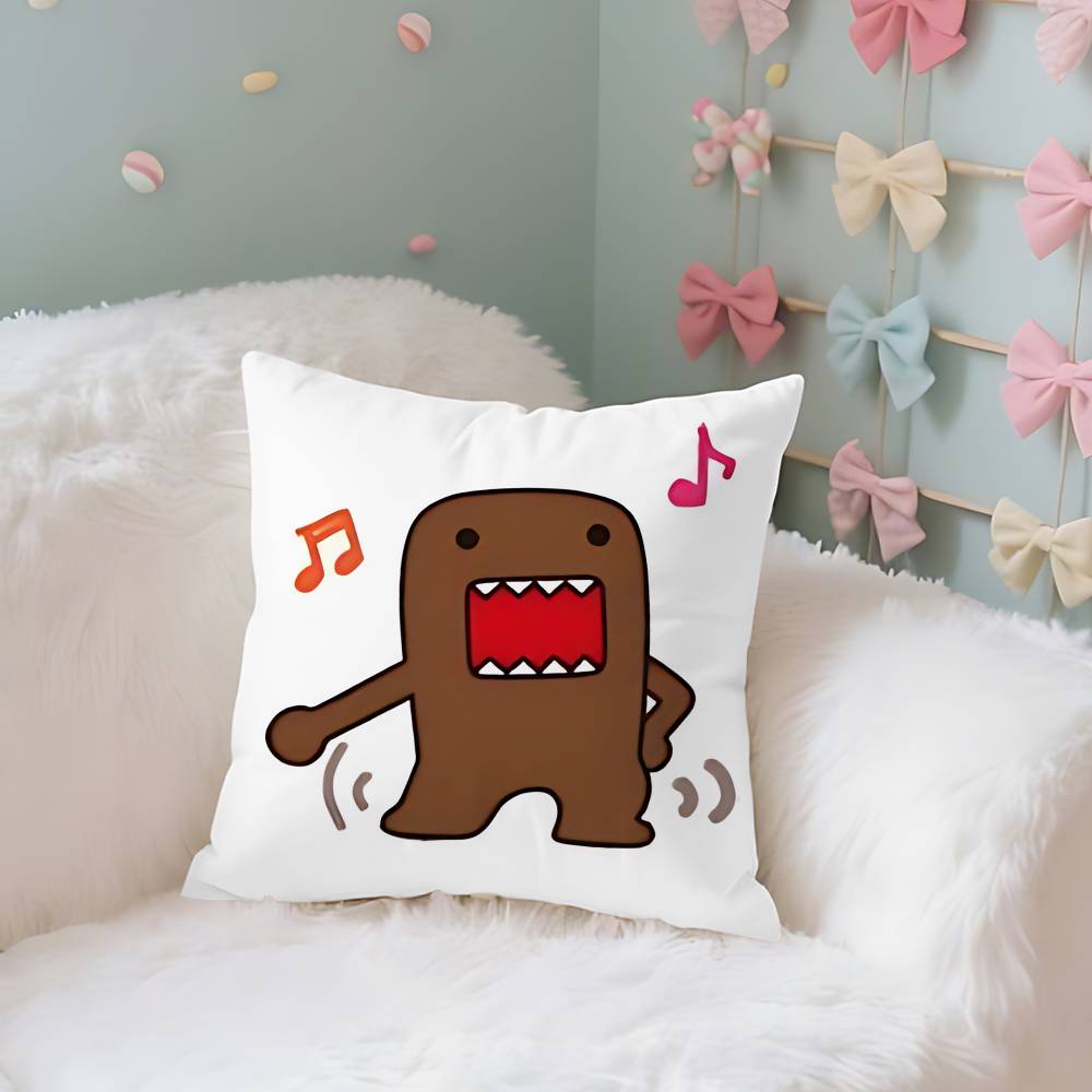 Cute DDomo Kun Case Plush Fabric Soft Pillowcase Double Sided Print Cushion Cover Household Gifts
