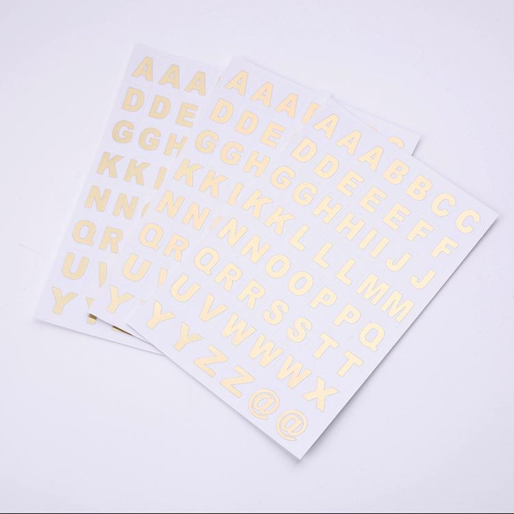 Creative Palm Letter Transparent Hot Stamping Children's Stickers