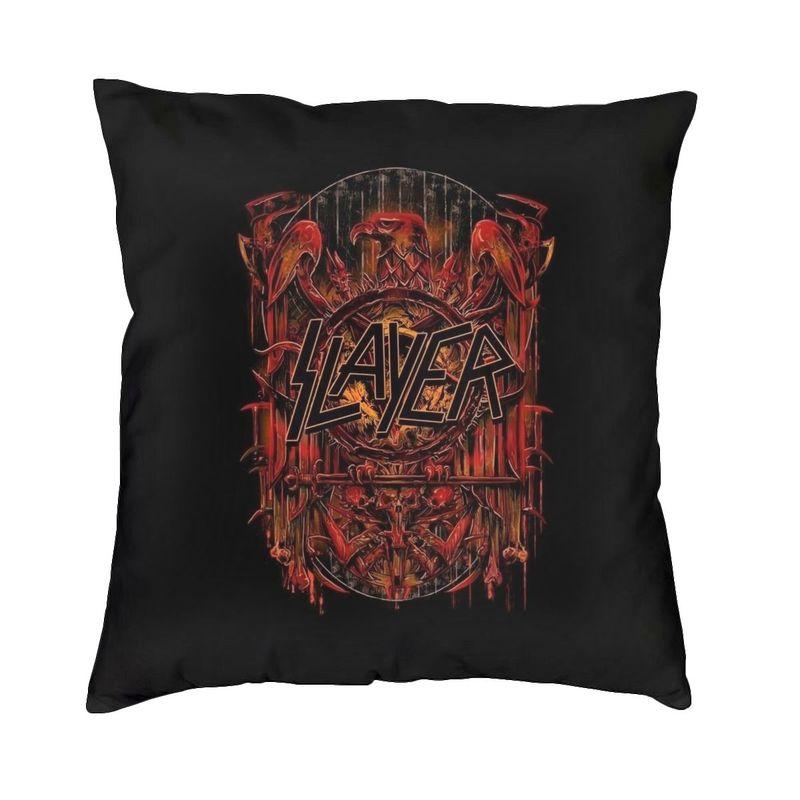 Modern Heavy Metal Rock Band Slayers Cushion Cover Velvet Pillow Case Living Room Decoration Pillowcase