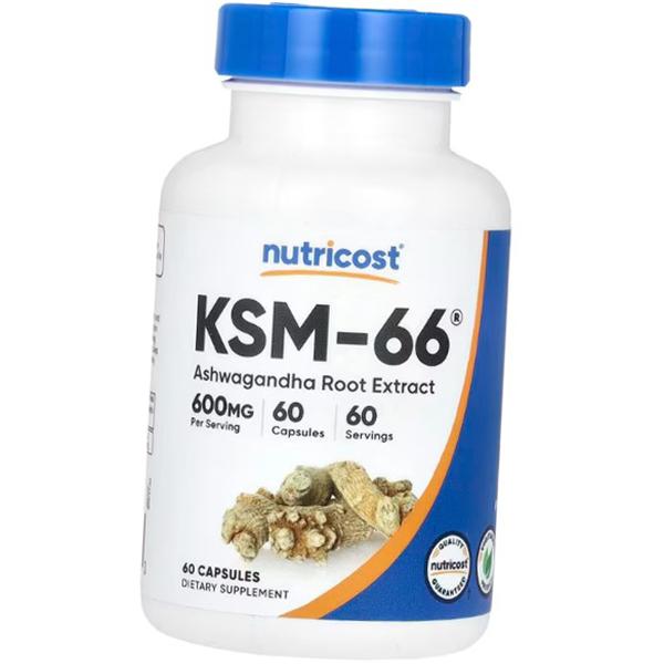 

Органический Экстракт Ашваганды, KSM-66 Ashwagandha Root Extract 600, Nutricost (71647003) 60caps