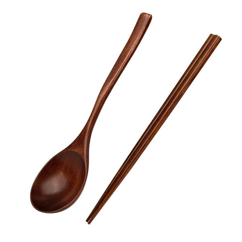 Wooden Dinnerware Large Soup Spoon, Chopsticks,Kitchen Tableware