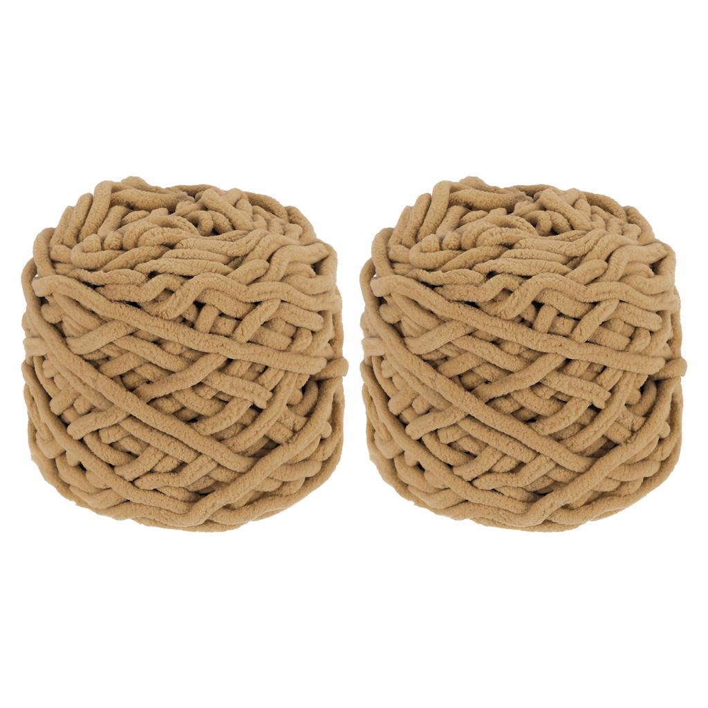 2 Gomitoli Filato Chenille Grosso 200g/7oz Peluche Spesso Morbido Soffice per Coperta Vellutata Morbida per Maglione Lavorato a Maglia a Mano all'Uncinetto