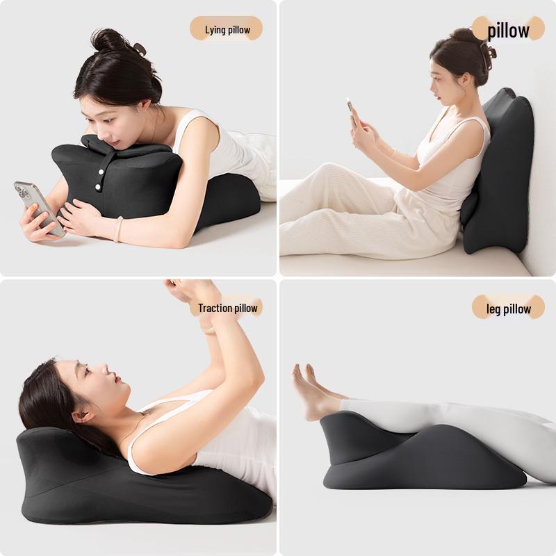 Dual-Purpose Prone Pillow: Couples' Backrest & Multi-Functional Support Cushion