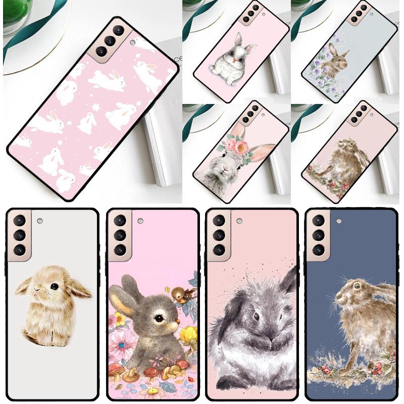 Rabbit Phone Case For Samsung Galaxy S25 Ultra S24 Ultra S9 S10 S20 S21 S22 S23 Plus S24 FE Cover