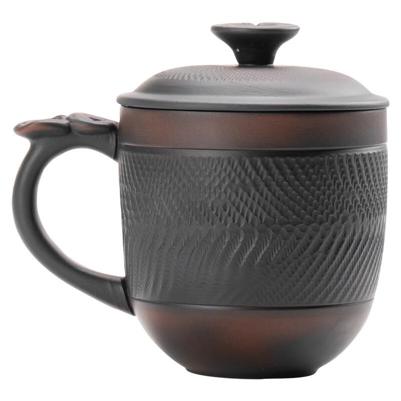 Керамическая кружка TLAKEHO из фиолетовой глины для заваривания чая