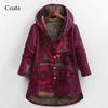 Winter Warm Women Coat 2025 Fashion Retro Long Printed Hoodie National Style Large Size Slim Temperament Outerwear