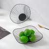 Nordic Iron Fruit Basket, Metal Wire Storage Bowl for Kitchen Counter, Rustic Decorative Basket for Bread Snacks Vegetables, Farmhouse Decor