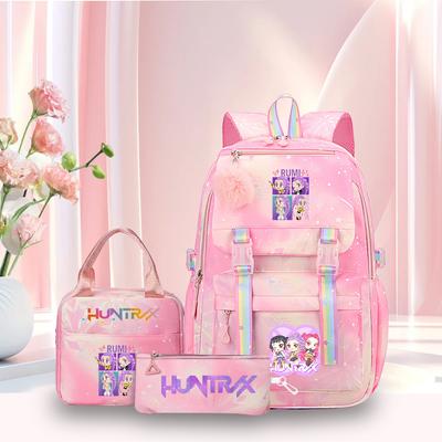 K-Pop Witch Hunter Three-Piece Backpack High School Elementary School Bag Lightweight Backpack Female