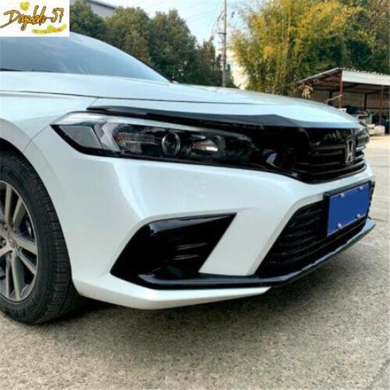 Front Fog Lamp Bumper Light Cover Trim Glossy Black For Honda Civic